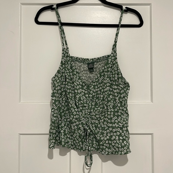 Wild Fable Green Floral Tank Top - Picture 1 of 6